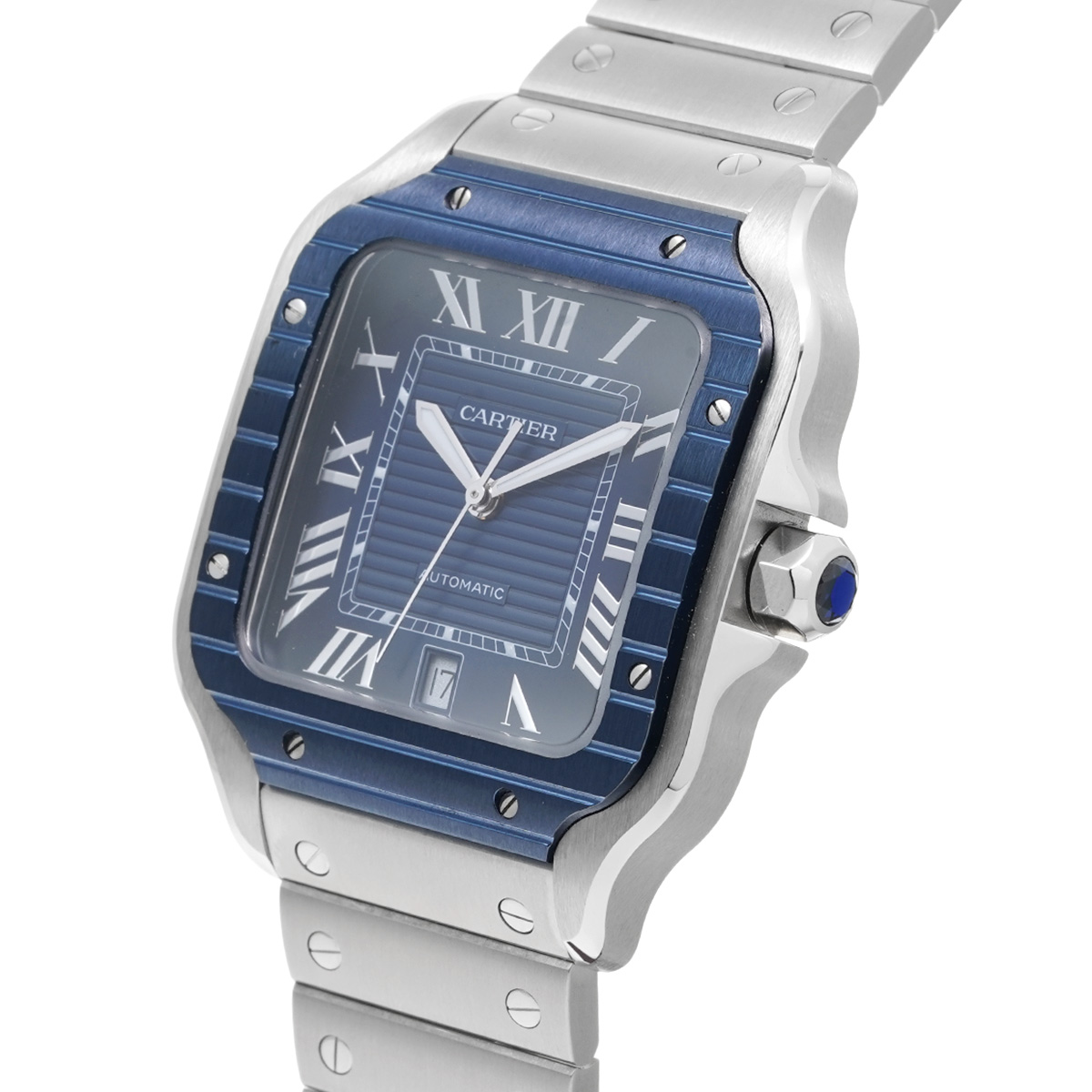 カルティエ サントス ドゥ カルティエ LM WSSA0048 ブルー メンズ 時計 【中古】【wristwatch】