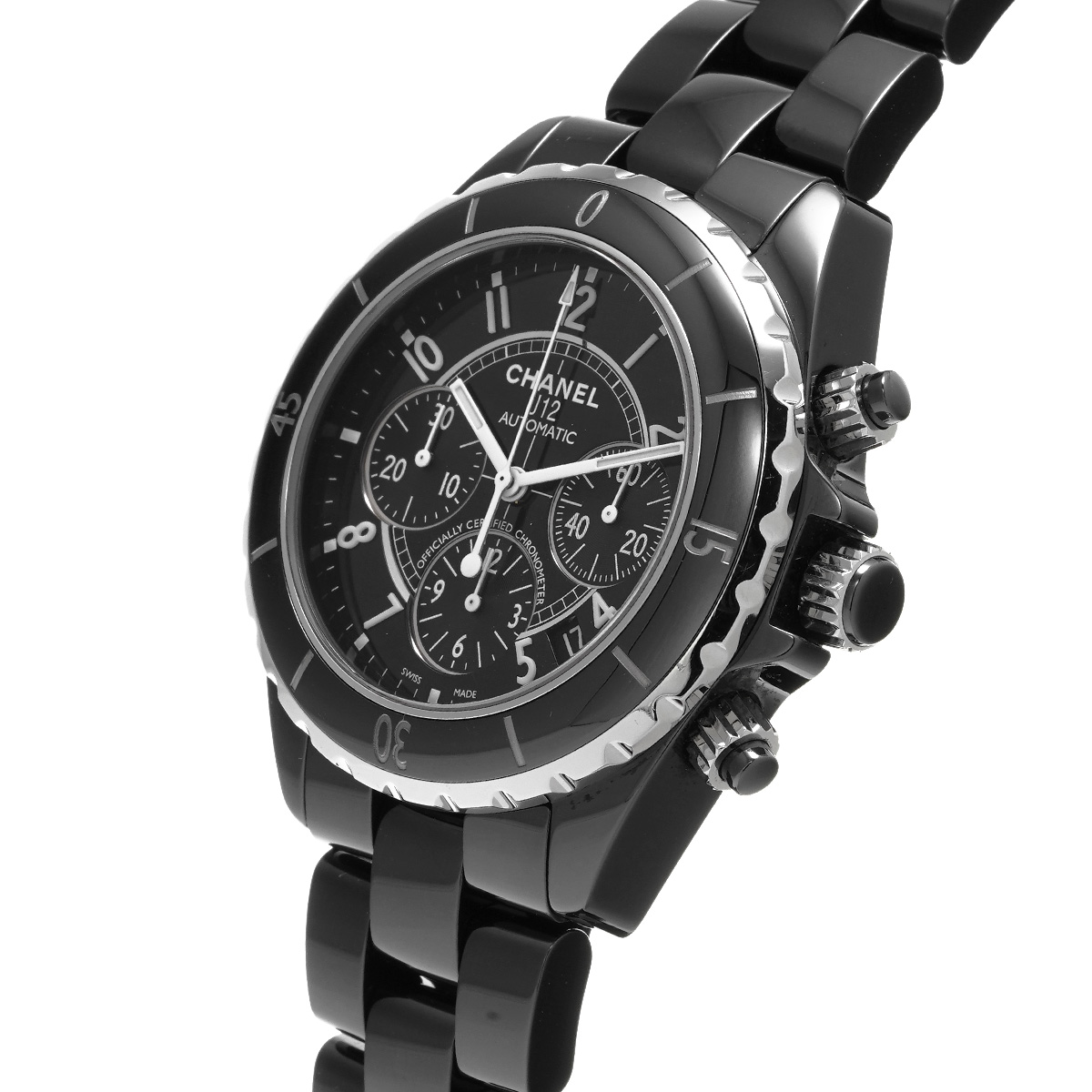 シャネル CHANEL H0940 ブラックラッカー メンズ 腕時計