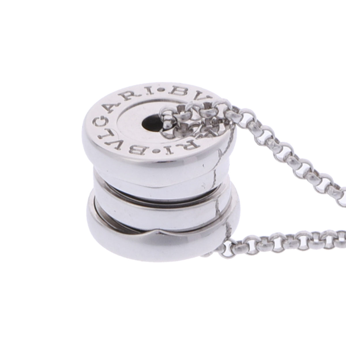 ブルガリ B-ZERO1 ミニ ネックレス シルバー K18ホワイト