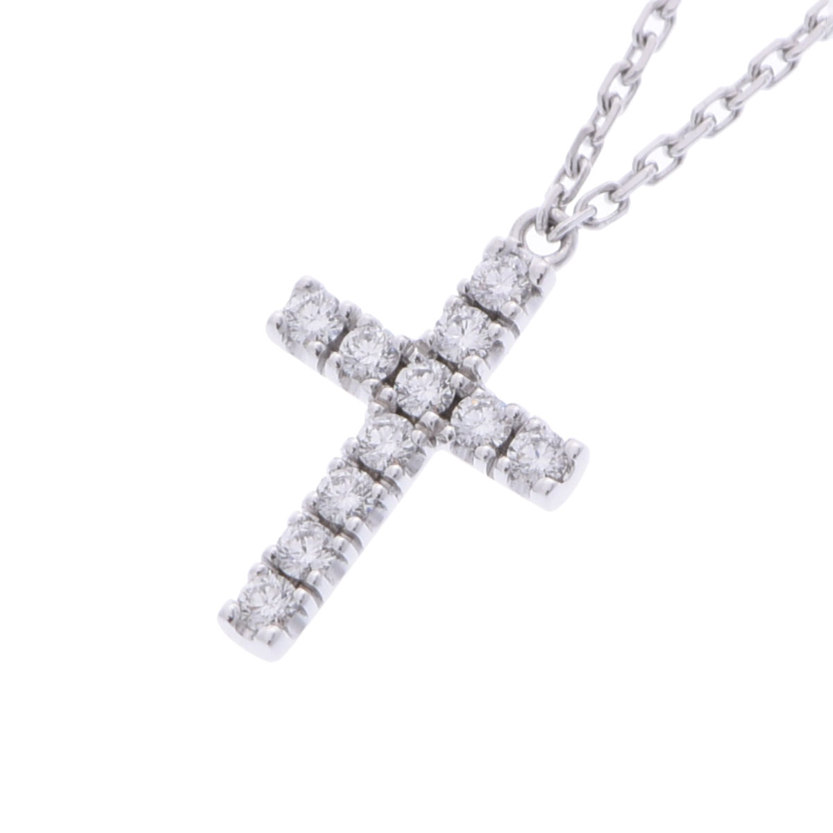 カルティエ シンボルクロス ネックレス シルバー K18ホワイトゴールド  