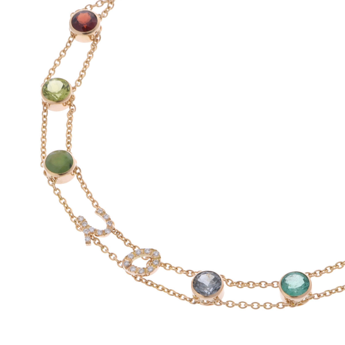 ショーメ アムールブレスレット マルチストーン ゴールド K18イエロー  