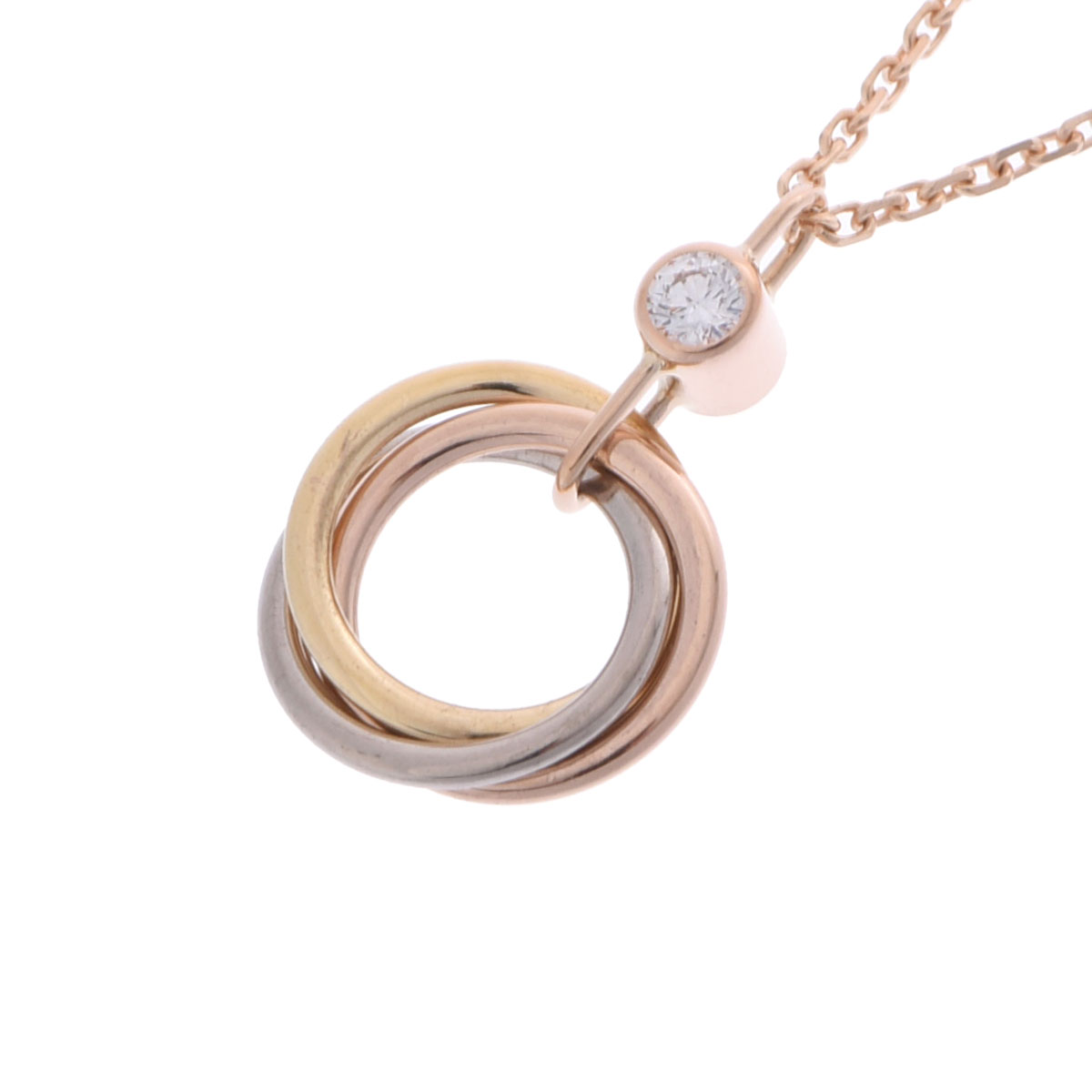 カルティエ ベビートリニティ ネックレス 1PD ゴールド K18イエロー