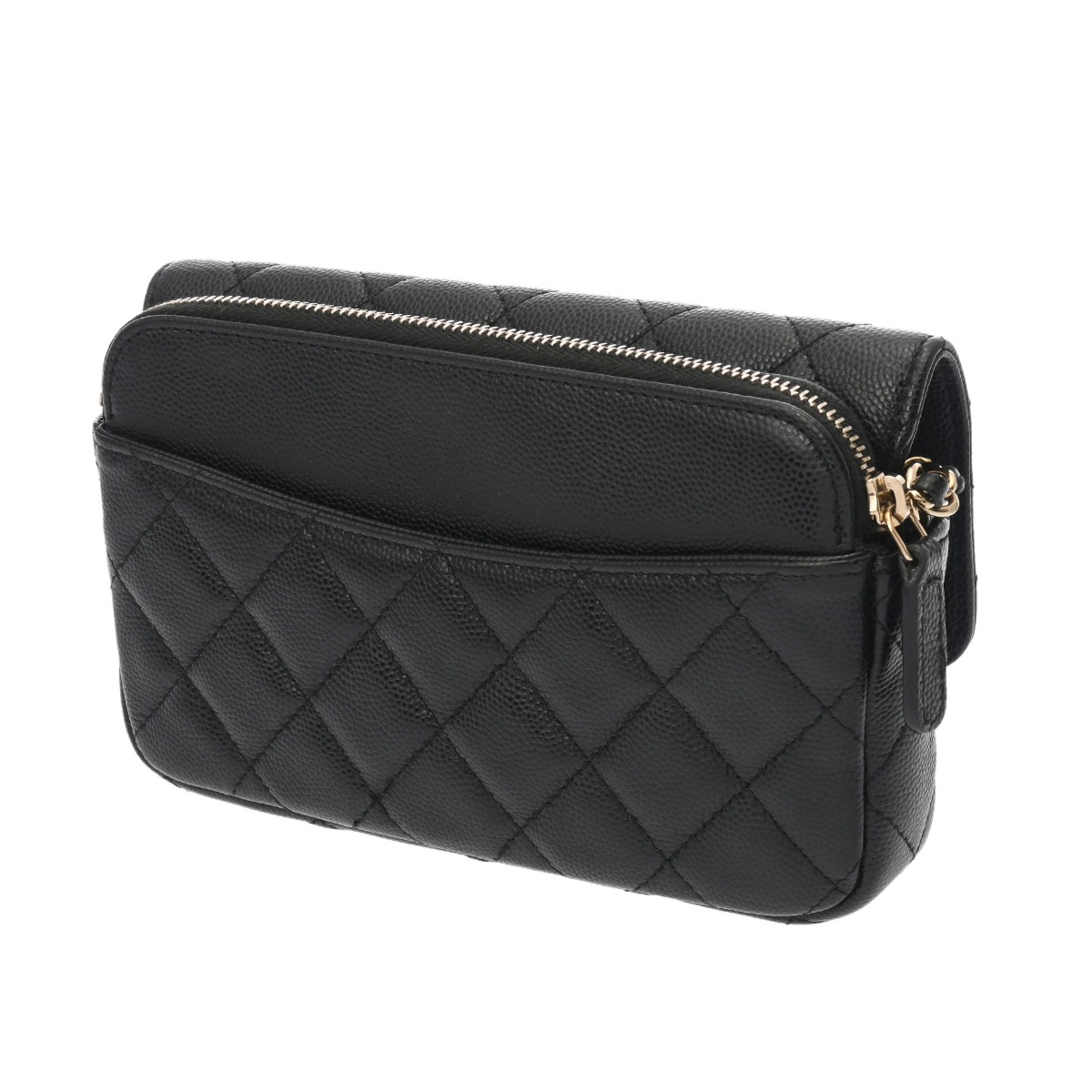 シャネル マトラッセ フラップフォンケース ブラック AP2096