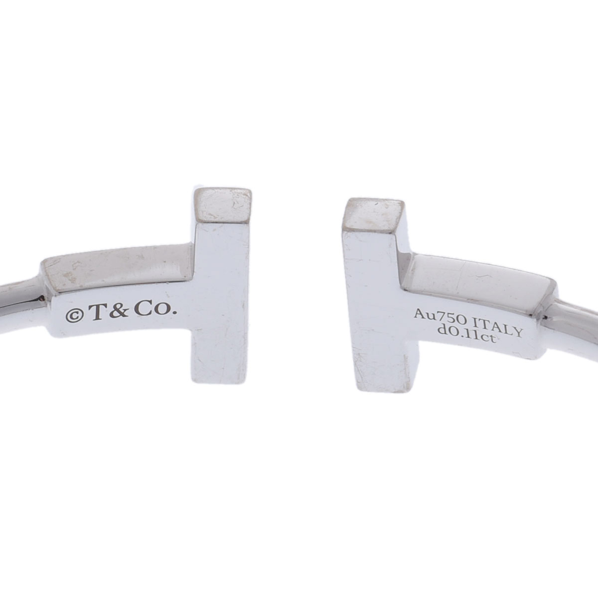 ティファニー Tワイヤー ブレスレット シルバー K18ホワイトゴールド