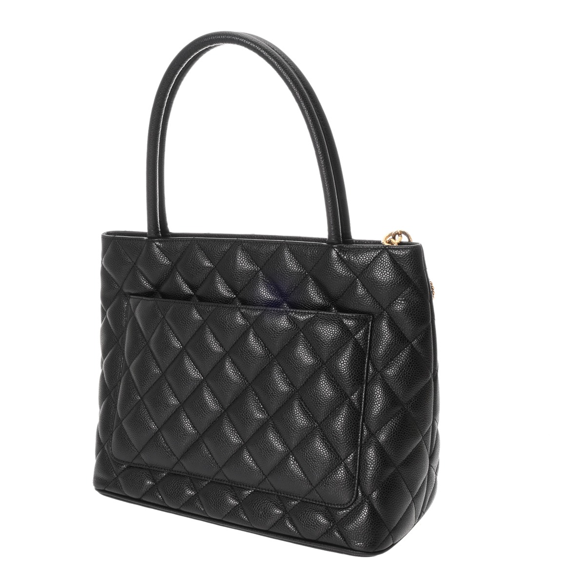 シャネル マトラッセ 復刻トート ブラック A01804 キャビア
