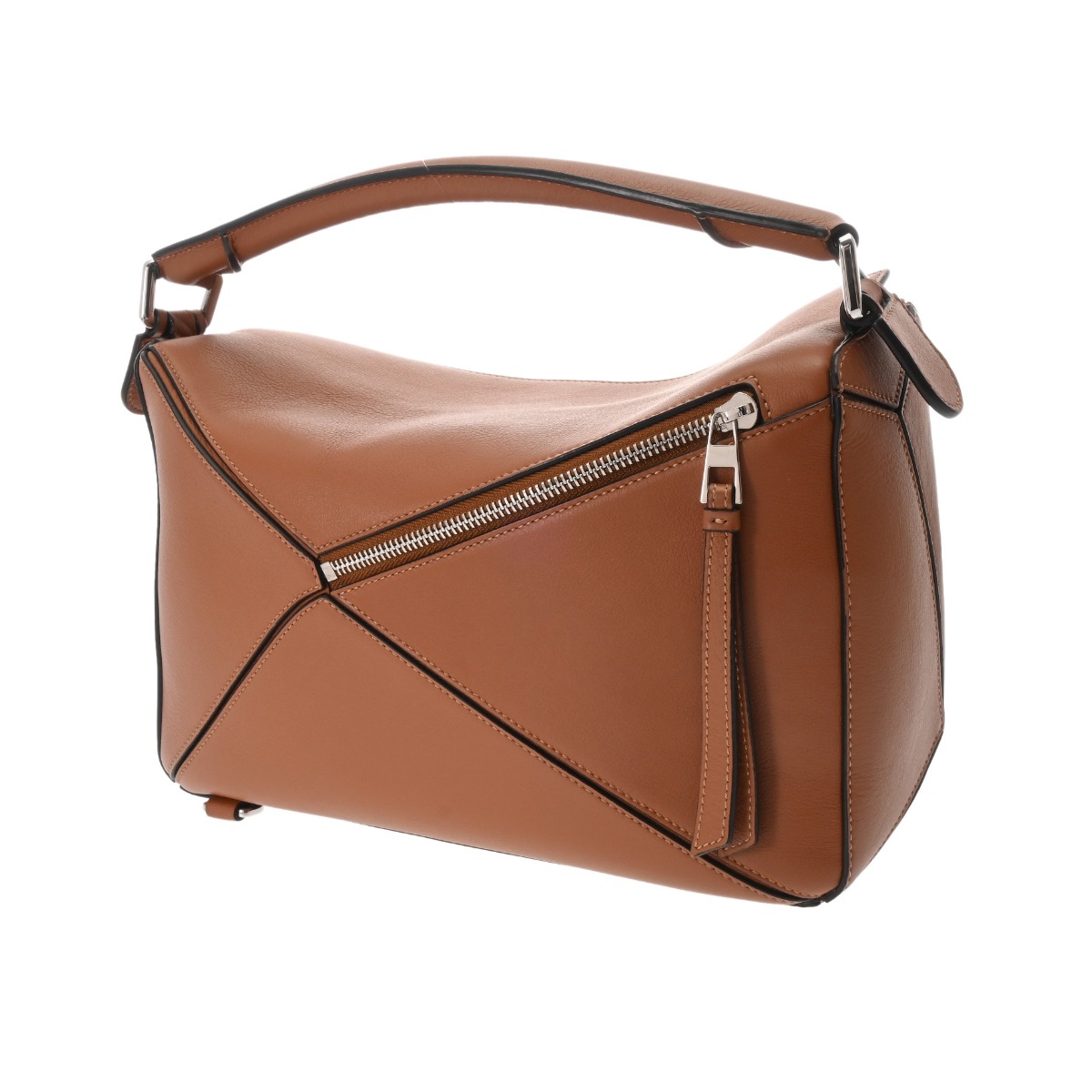 ロエベ パズルエッジ バッグ ミディアム タン A510P49X14