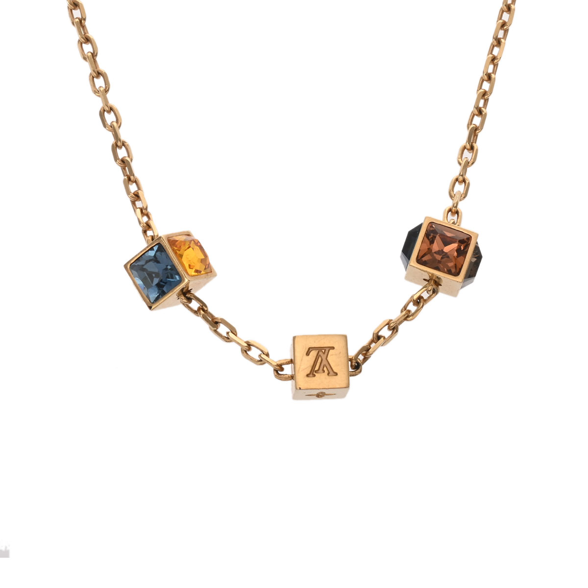 ルイ ヴィトン コリエ ギャンブル ネックレス ゴールド/マルチカラー