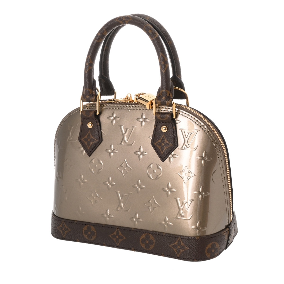 ルイ ヴィトン モノグラムヴェルニ アルマ BB シャンパーニュメタリゼ