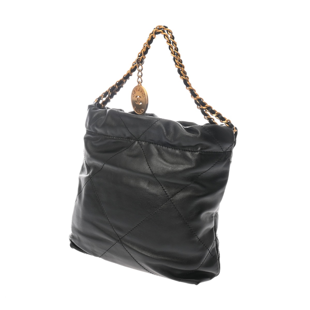 シャネル ミニ ハンドバッグ CHANEL22 ブラック AS3980