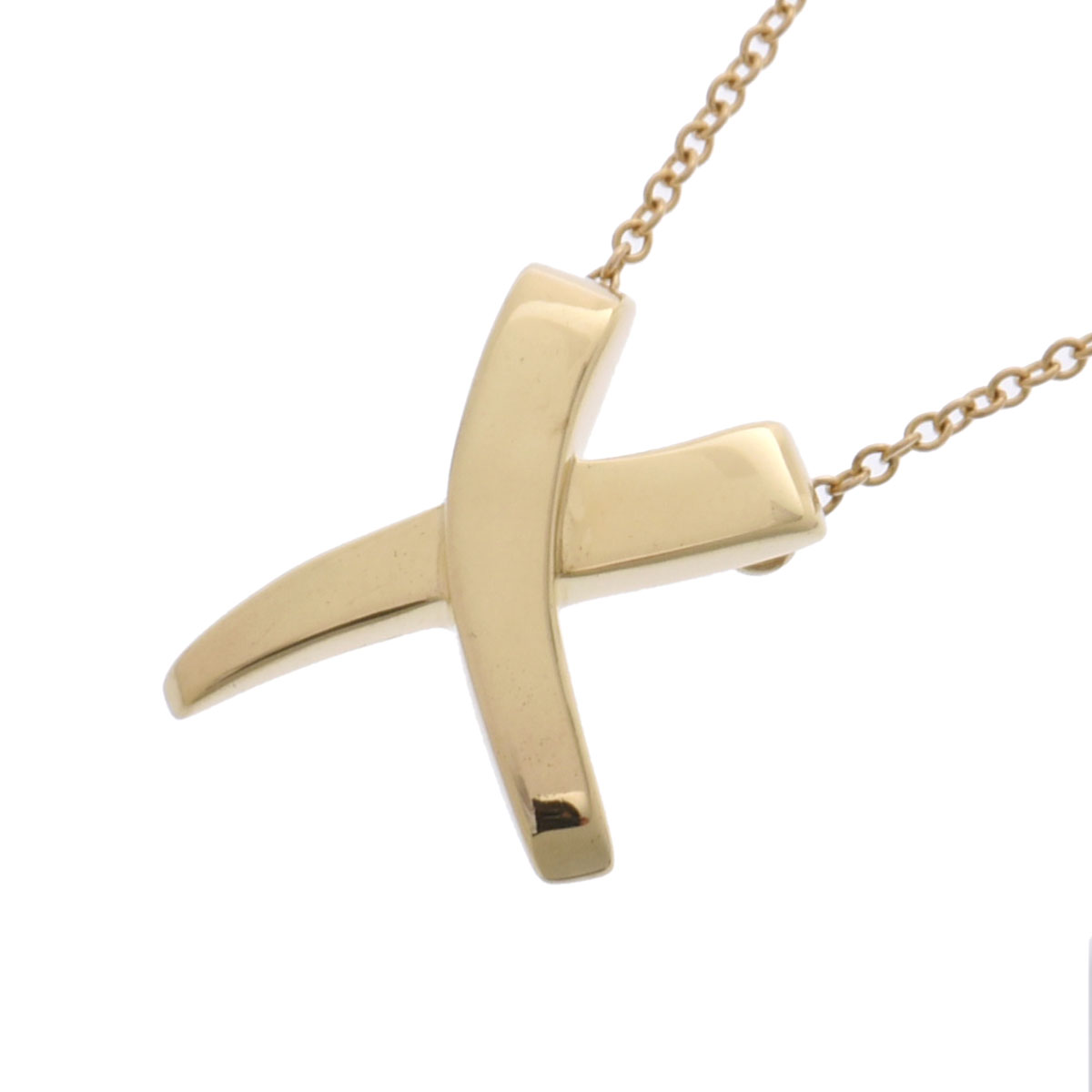 ティファニー 18K キスネックレス ティファニー キスネックレス ゴールド K18イエローゴールド YG