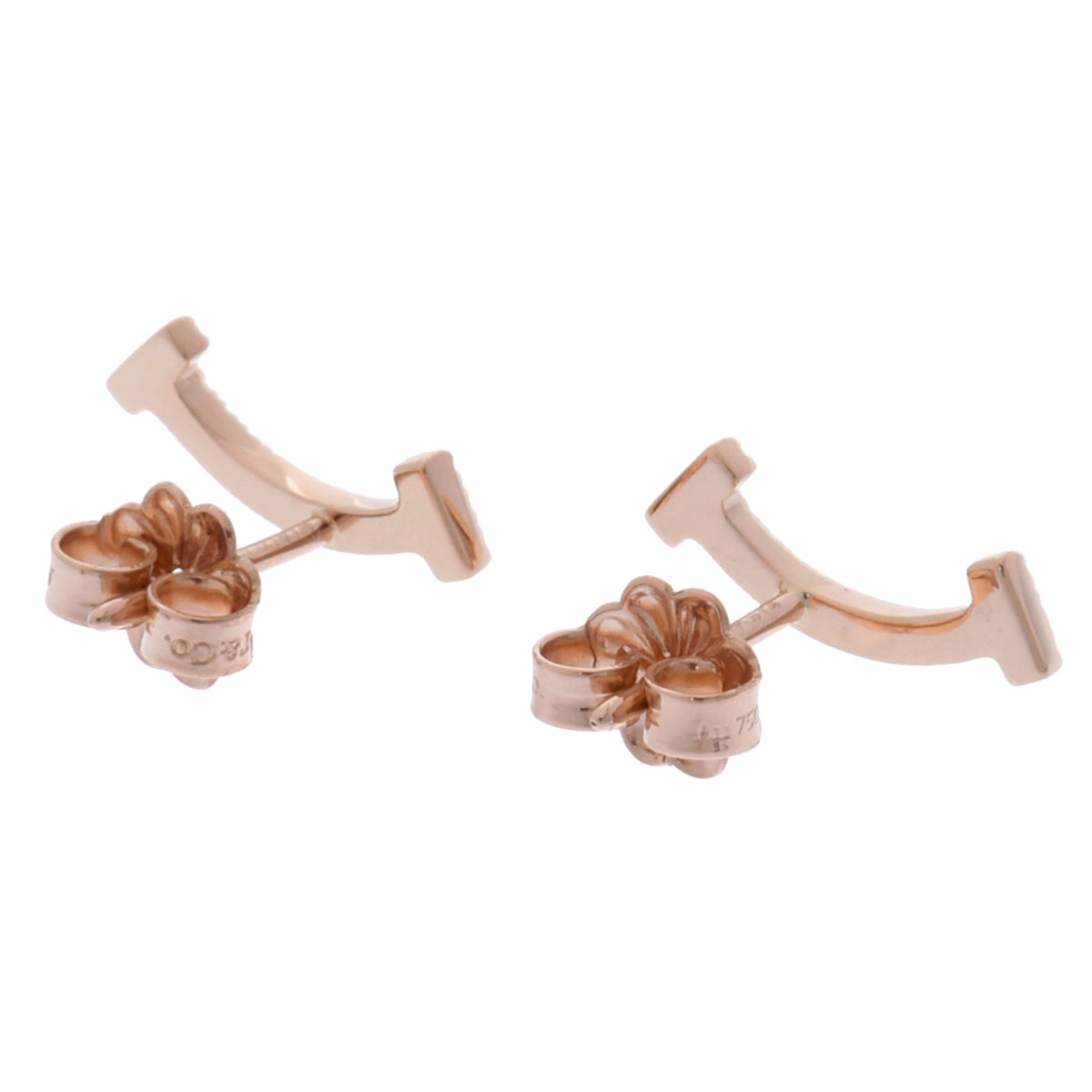 ティファニー Tスマイル ピアス ゴールド K18ピンクゴールド PG