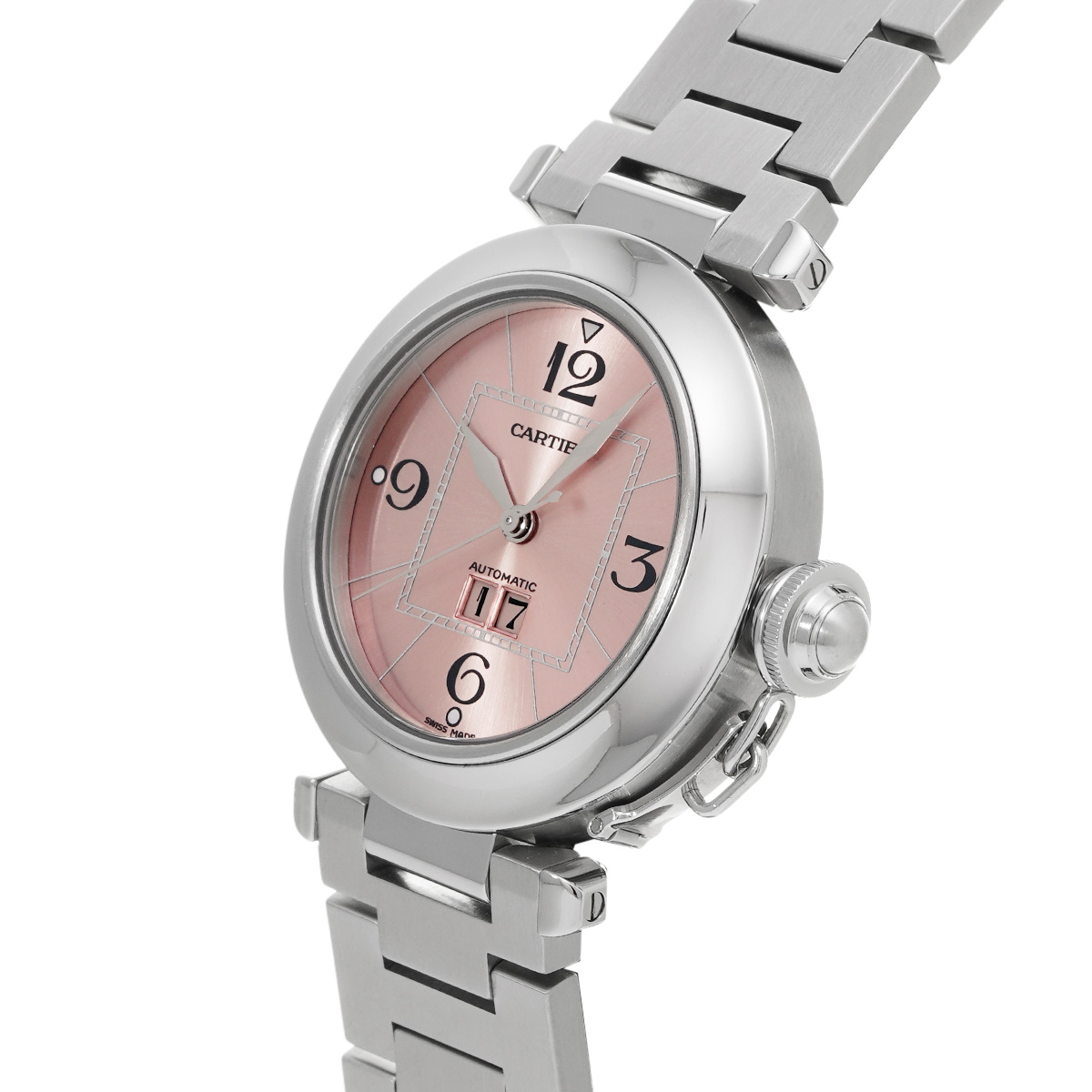 カルティエ パシャC ビッグデイト W31058M7 ピンク ユニセックス 時計