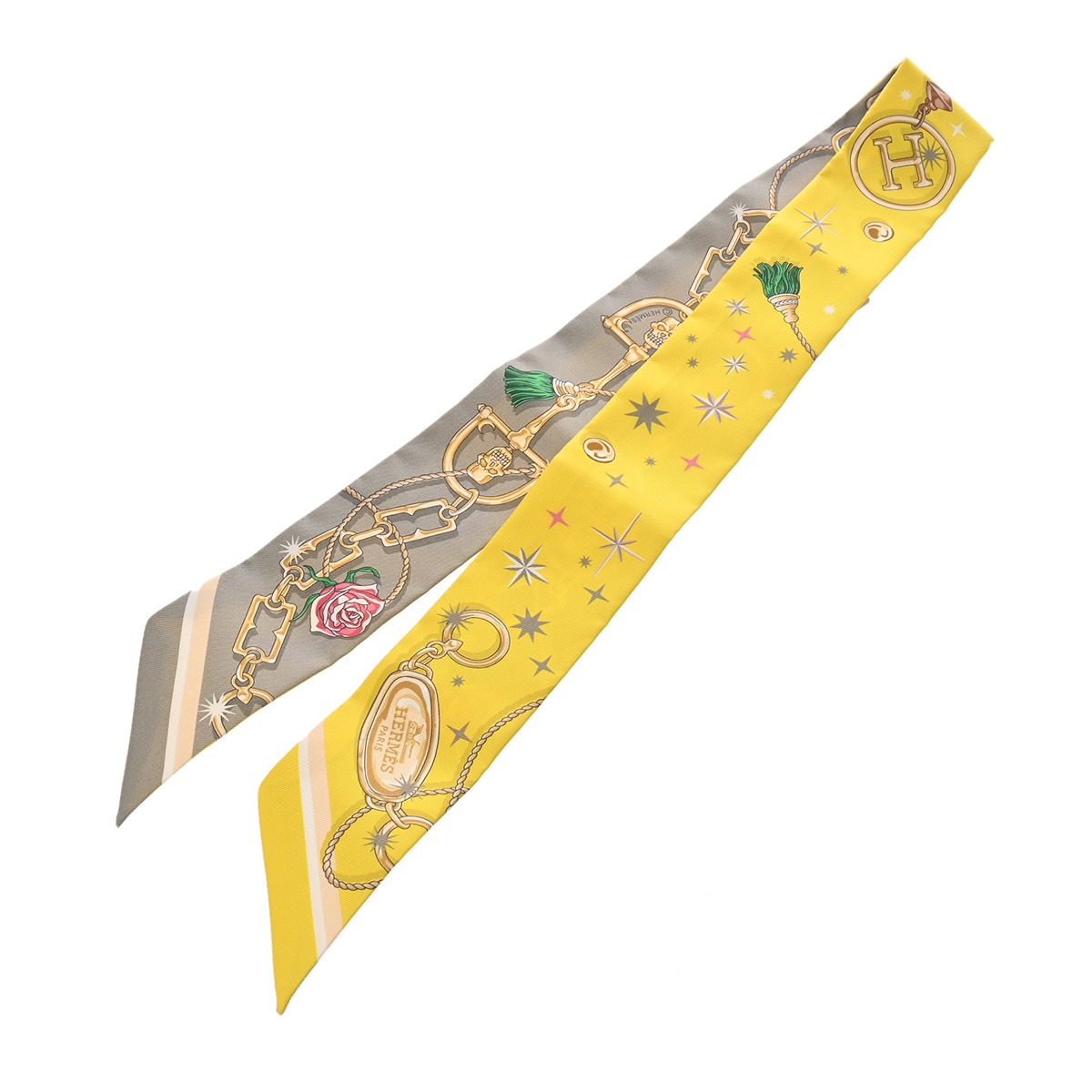 エルメス ツイリー C EST LA FETE マルチカラー シルク100