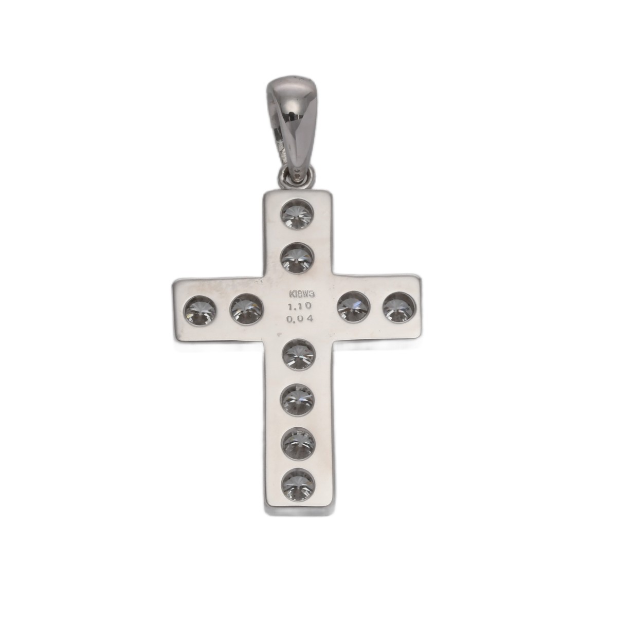 ノーブランド クロス ダイヤ 1.10ct 0.04ct シルバー K18ホワイト