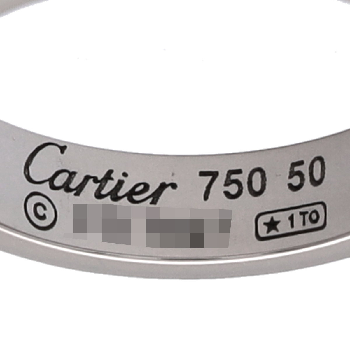 Cartier カルティエ ミニラブリング 750 K18YG 50 10号 カルティエ ミニラブリング #50 シルバー K18ホワイトゴールド WG