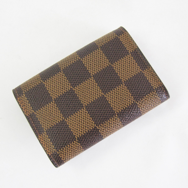 ダミエ コインケースダミエN61930 ポルトモネ・プラ エベヌ/ゴールド金具 N61930 PVC/レザー LOUIS VUITTON ルイ  ヴィトン レディース 【中古】