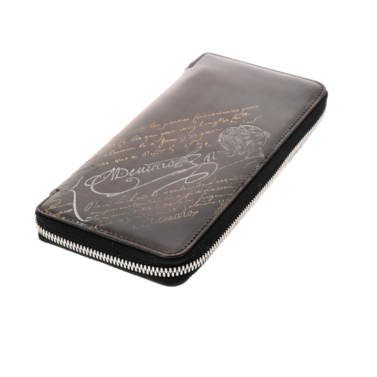 ベルルッティ カリグラフィ ラウンドファスナー ダークブラウン