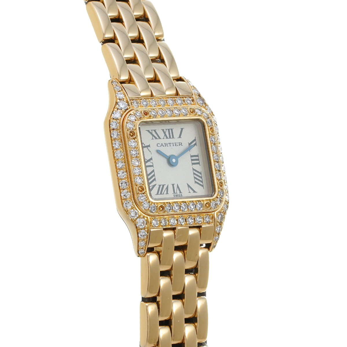 カルティエ ミニパンテール 2連ベゼルダイヤ フルコマ WF3141B9