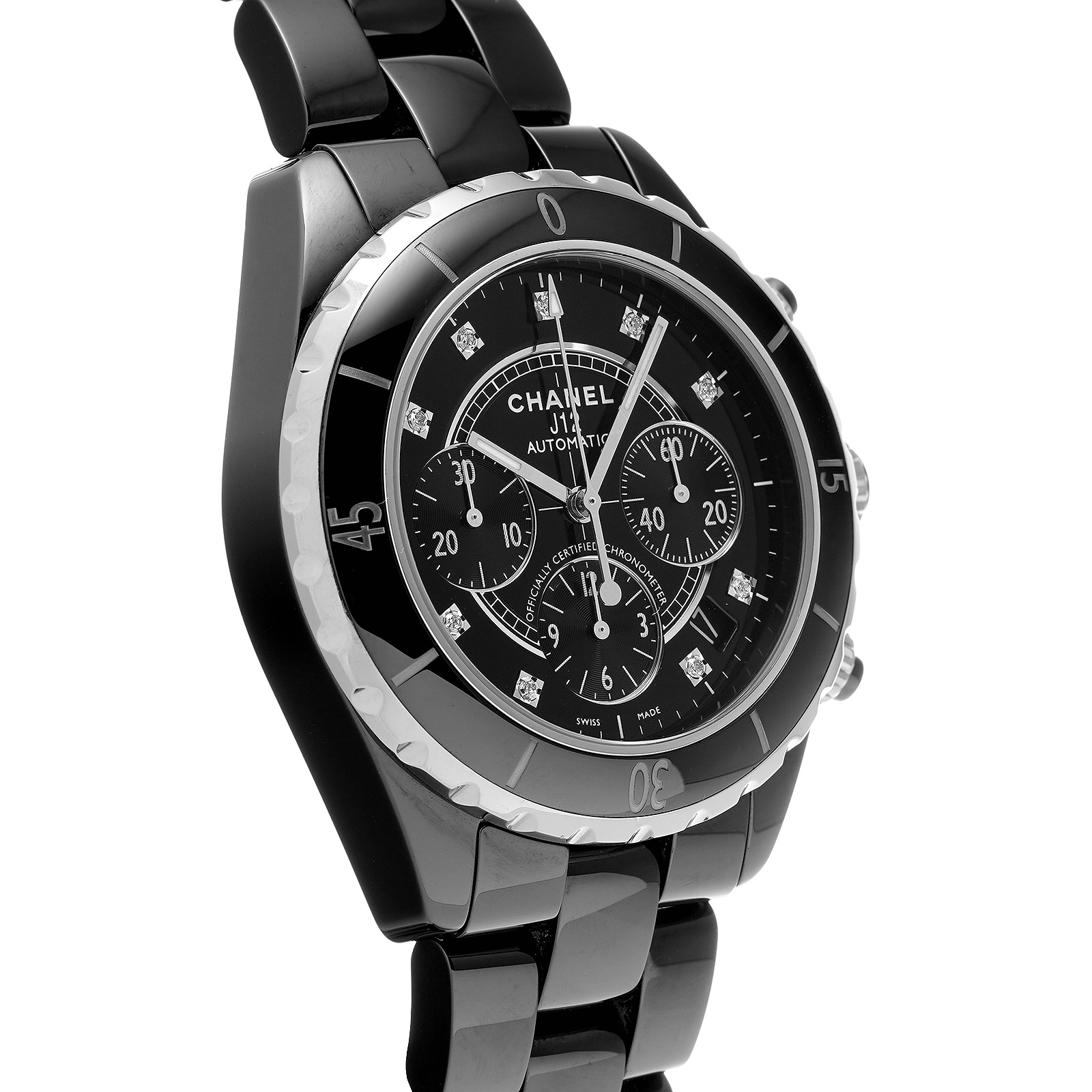 シャネル / CHANEL J12 クロノグラフ H2419 ブラック/ダイヤモンド メンズ 時計 【中古】【wristwatch】