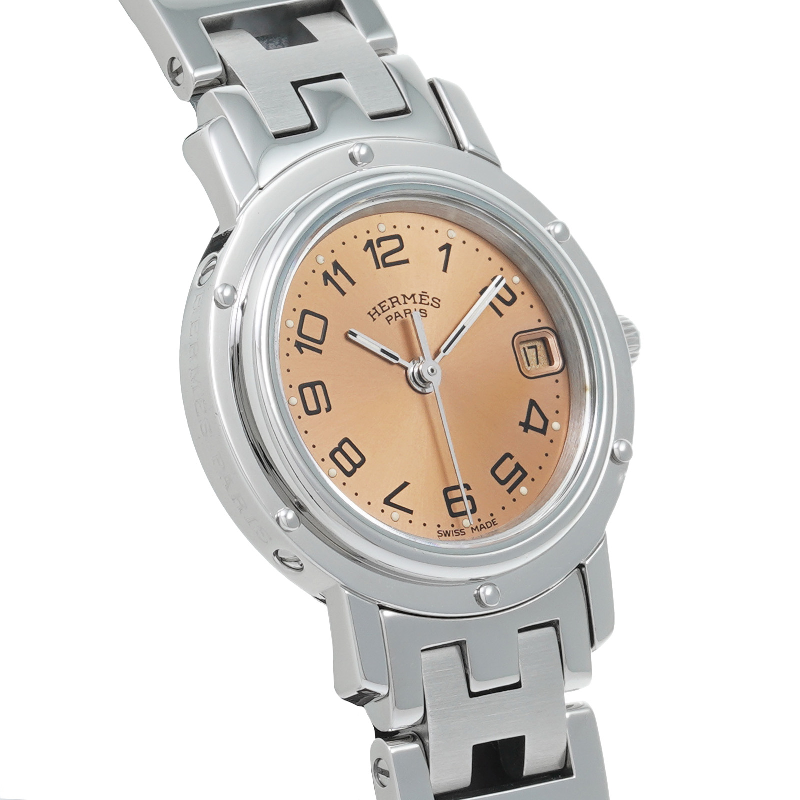 エルメス / HERMES クリッパー CL4.210 ピンク レディース 時計 【中古】【wristwatch】