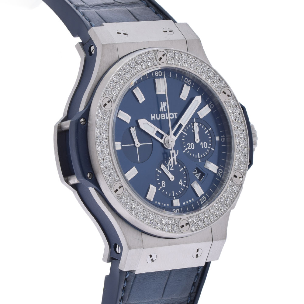 ウブロ HUBLOT ビッグ・バン スチール ブルー ダイヤモンド 301.SX.7170.LR.1104 ブルー ステンレススチール 自動巻き メンズ 腕時計