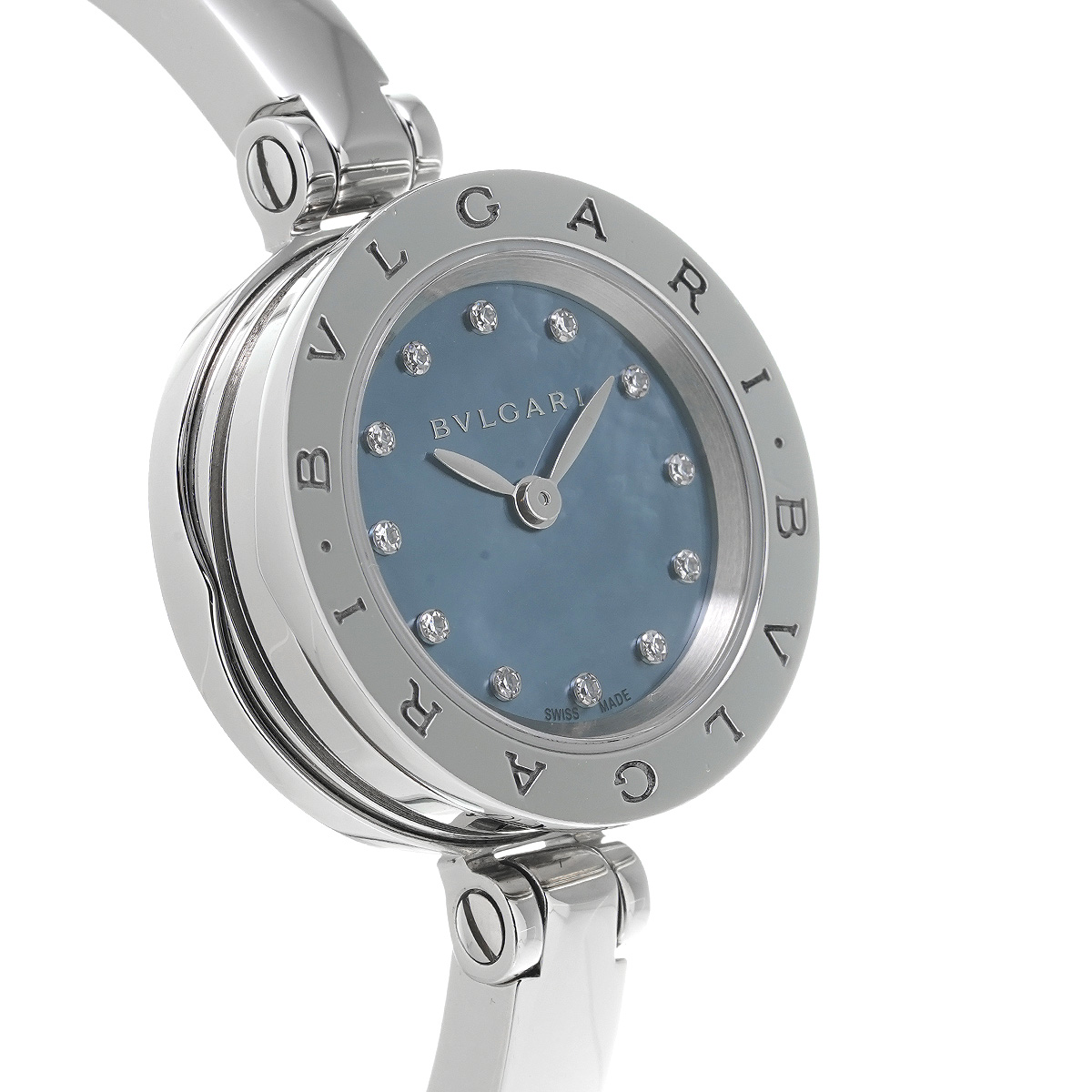 ブルガリ / BVLGARI ビーゼロワン / B-ZERO1 BZ23BSS/12.S ブルーシェル/ダイヤモンド レディース 時計  【中古】【wristwatch】