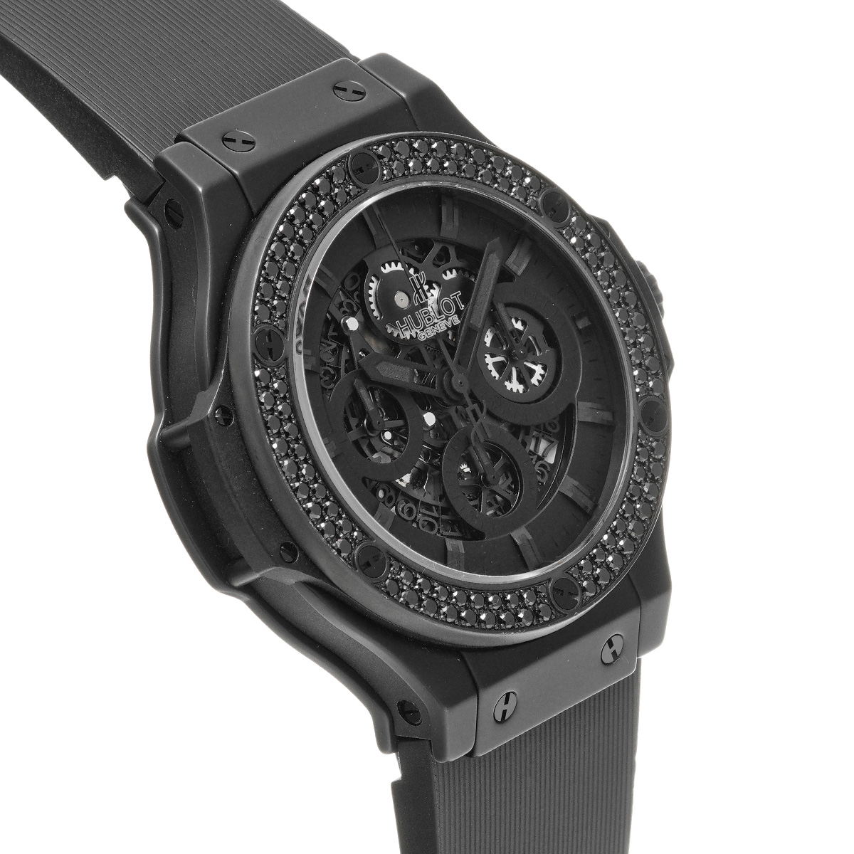 HUBLOT ウブロ  ビッグバン アエロバン オールブラック クロノ  310.CV.1110.RX.1100  ブラックダイヤモンド  メンズ 腕時計