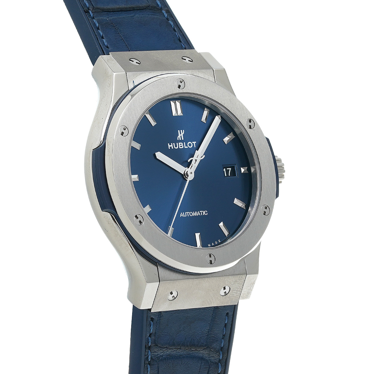 ウブロ HUBLOT クラシックフュージョン チタニウムブルー 542.NX.7170.LR チタン 自動巻き メンズ 腕時計