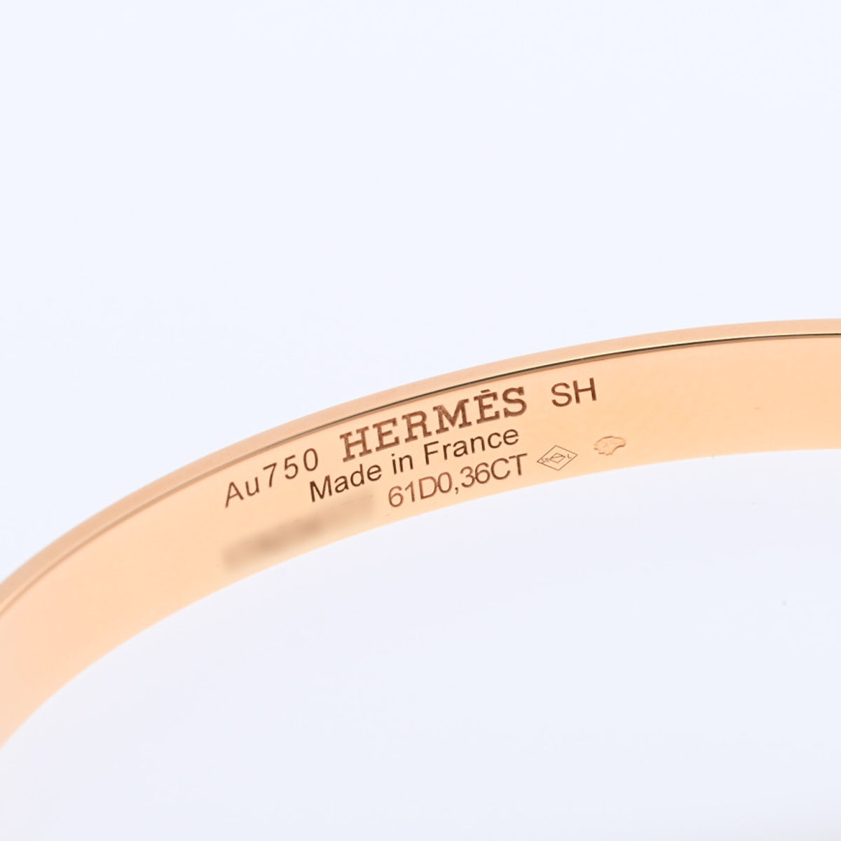 エルメス HERMES レディース ブレスレット K18ピンクゴールド ダイヤ