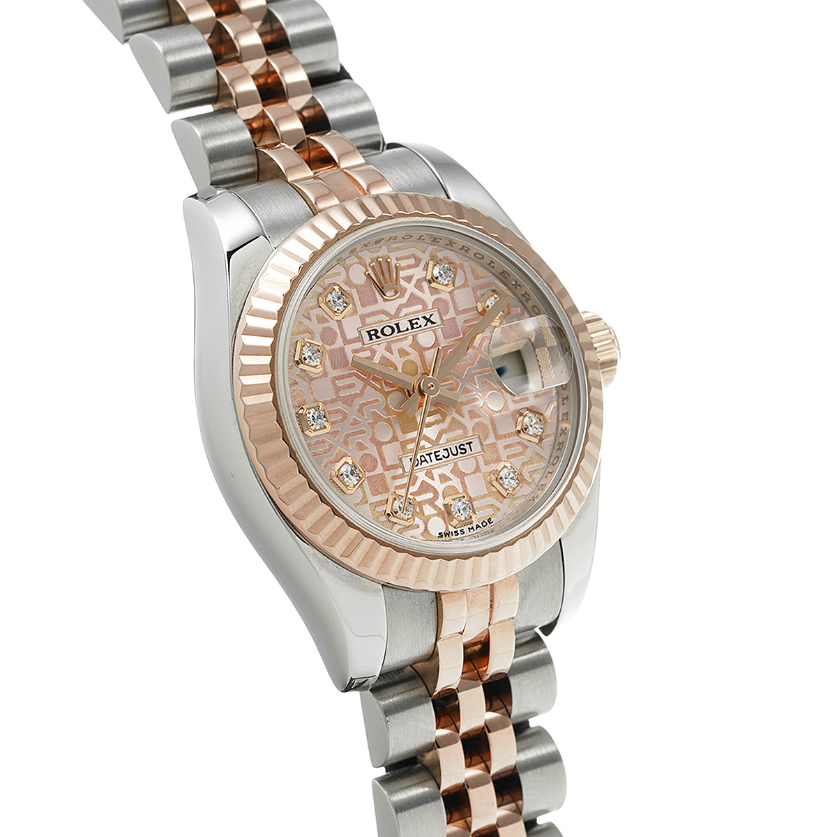 ロレックス ROLEX 179171G Z番(2007年頃製造) ピンクコンピュータ /ダイヤモンド レディース 腕時計