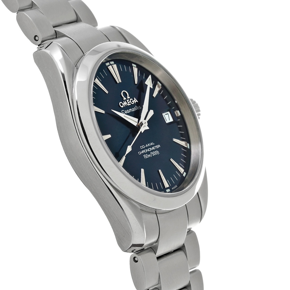 オメガ / OMEGA シーマスター アクアテラ コーアクシャル ミッドサイズ 2504.80 ブルー メンズ 時計 【中古】【wristwatch】