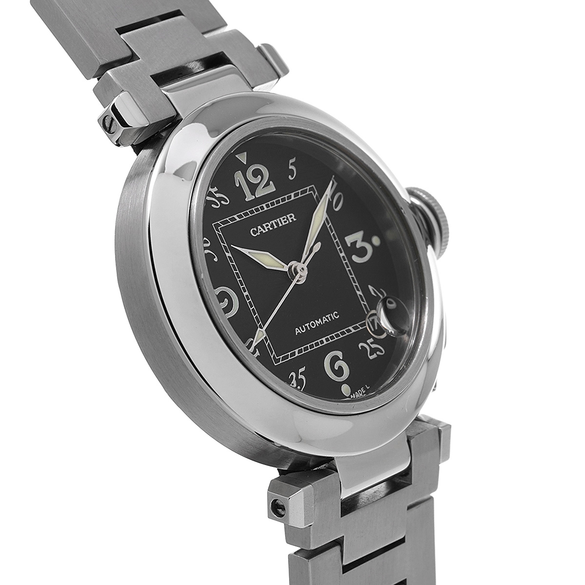 カルティエ Cartier パシャC 腕時計 ブラック