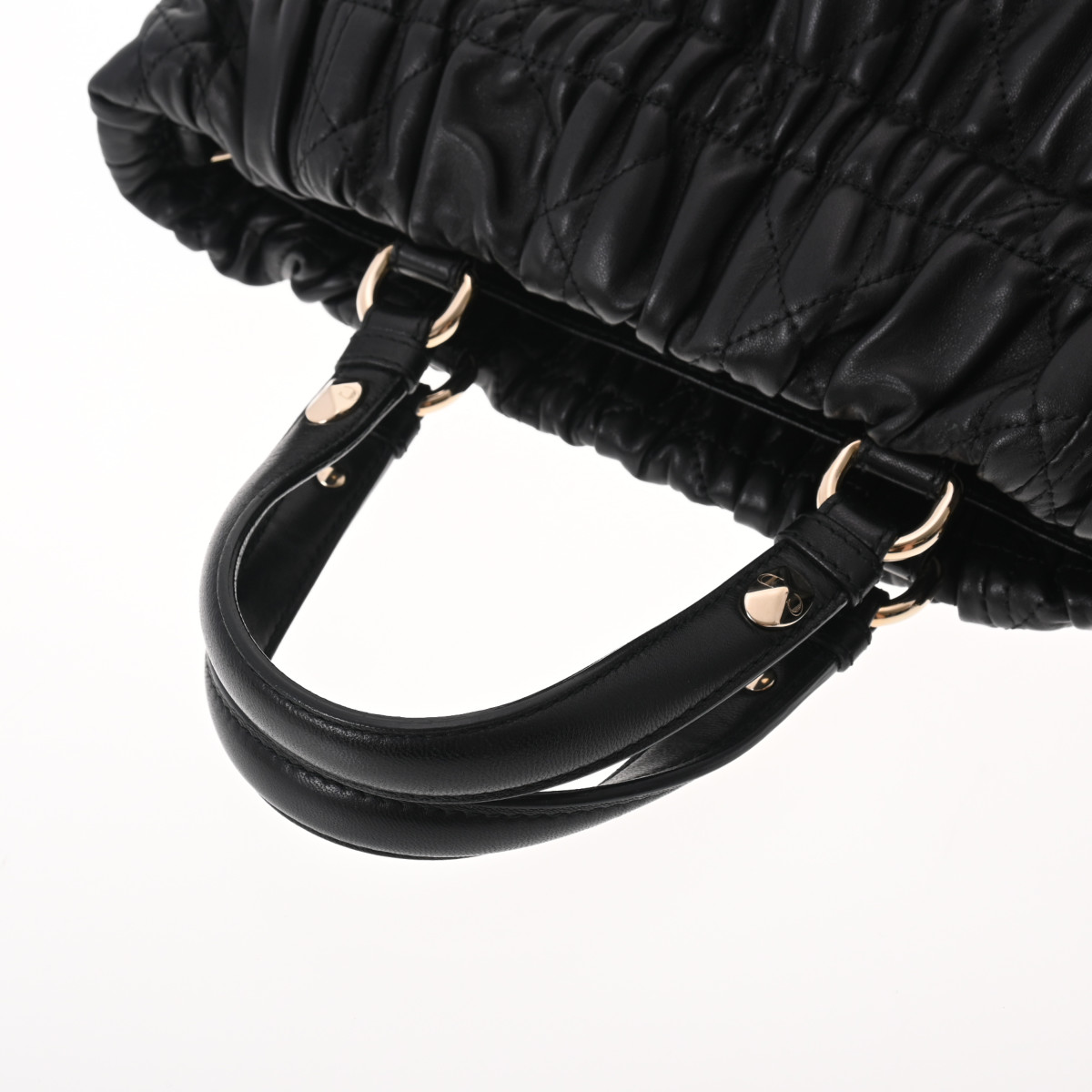 ディオール / Dior ハンドバッグ ブラック/ゴールド金具 M08140LCW レザー レディース バッグ 【中古】【bag】