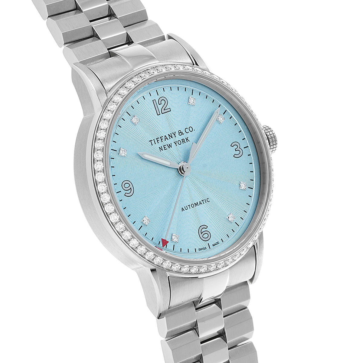 ティファニー / TIFFANY & Co. CT60 37725935 アイスブルー/ダイヤモンド メンズ 時計 【中古】【wristwatch】