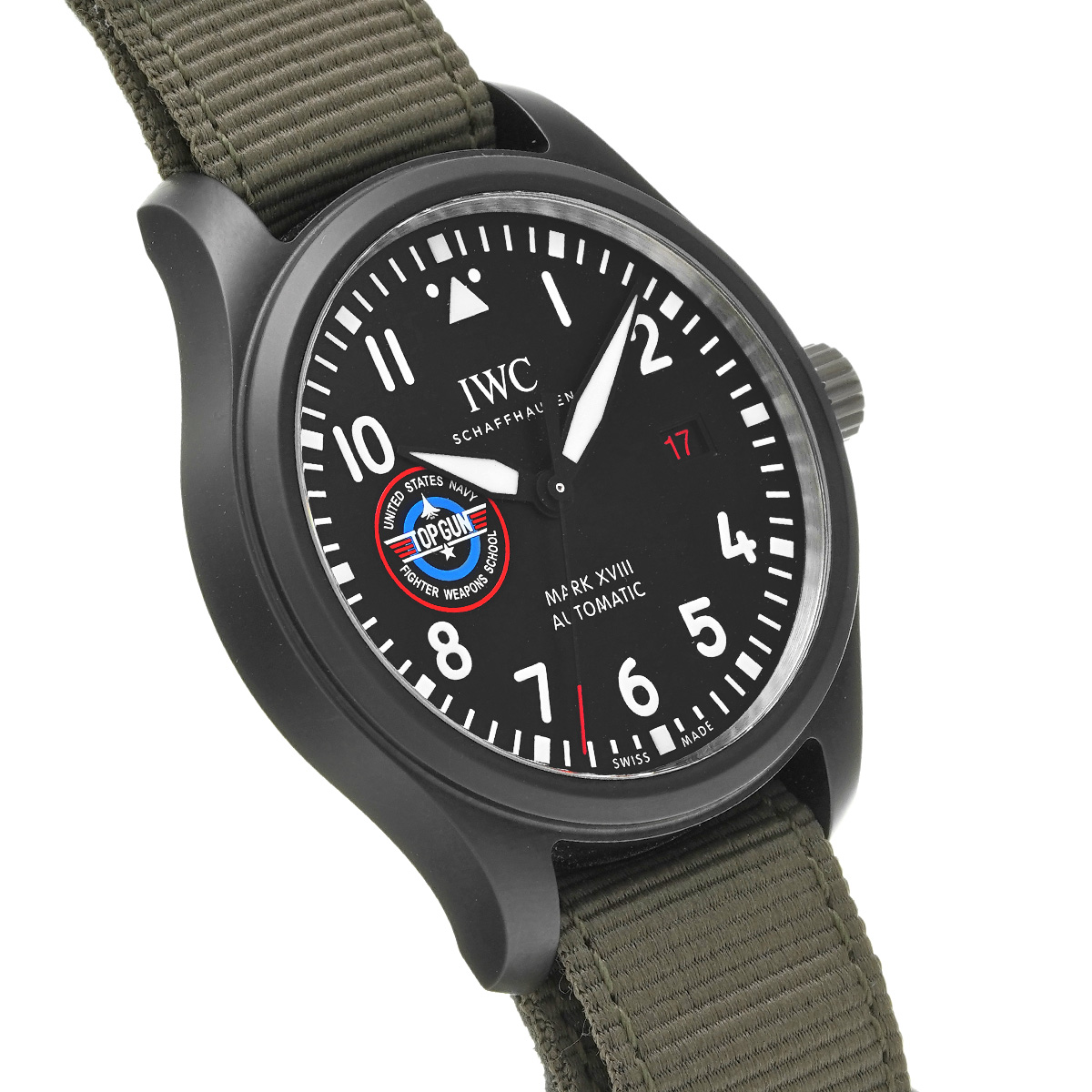 IWC パイロットウォッチ マーク XVIII トップガン SFTI IW324712 ブラック メンズ 時計 【中古】【wristwatch】