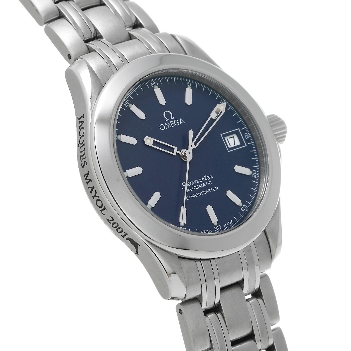 オメガ / OMEGA シーマスター 120 ジャック・マイヨール 2001 2507.80 ブルー メンズ 時計 【中古】【wristwatch】
