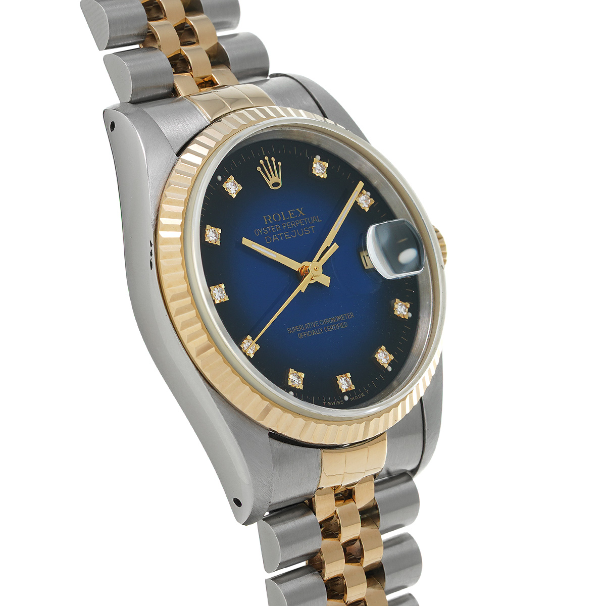 ロレックス ROLEX 16233G X番(1992年頃製造) ブルー・グラデーション /ダイヤモンド メンズ 腕時計