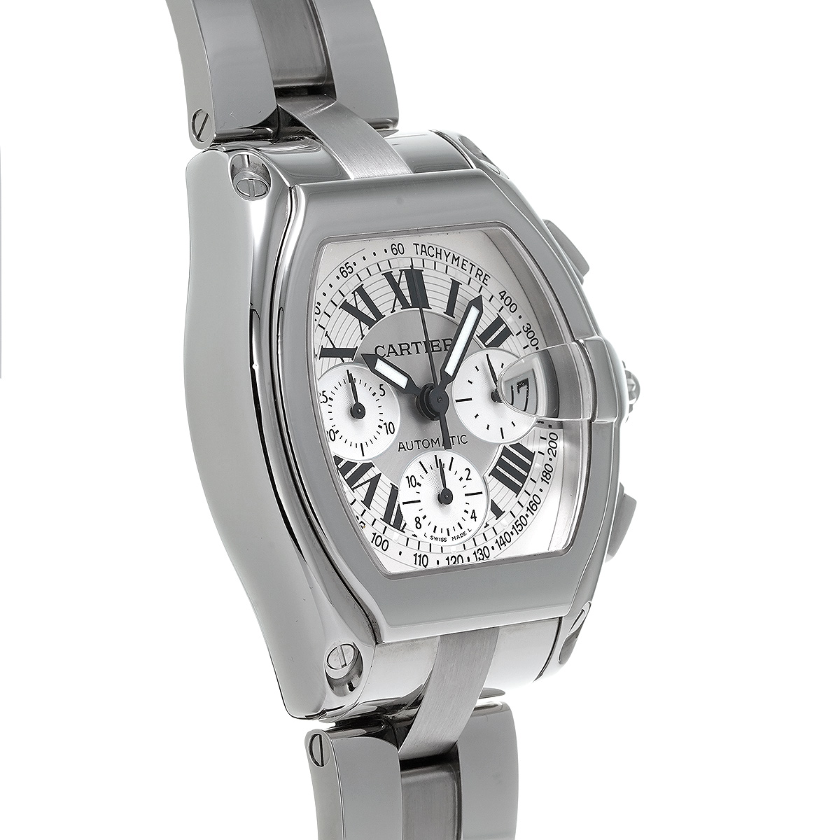 カルティエ / CARTIER ロードスター クロノグラフ XL W62006X6 シルバー メンズ 時計 【中古】【wristwatch】