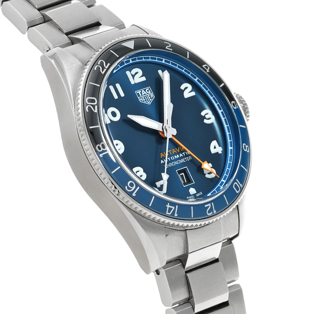 タグ ホイヤー / TAG HEUER オータヴィア 60th GMT WBE511A.BA0650 ブルー メンズ 時計  【中古】【wristwatch】