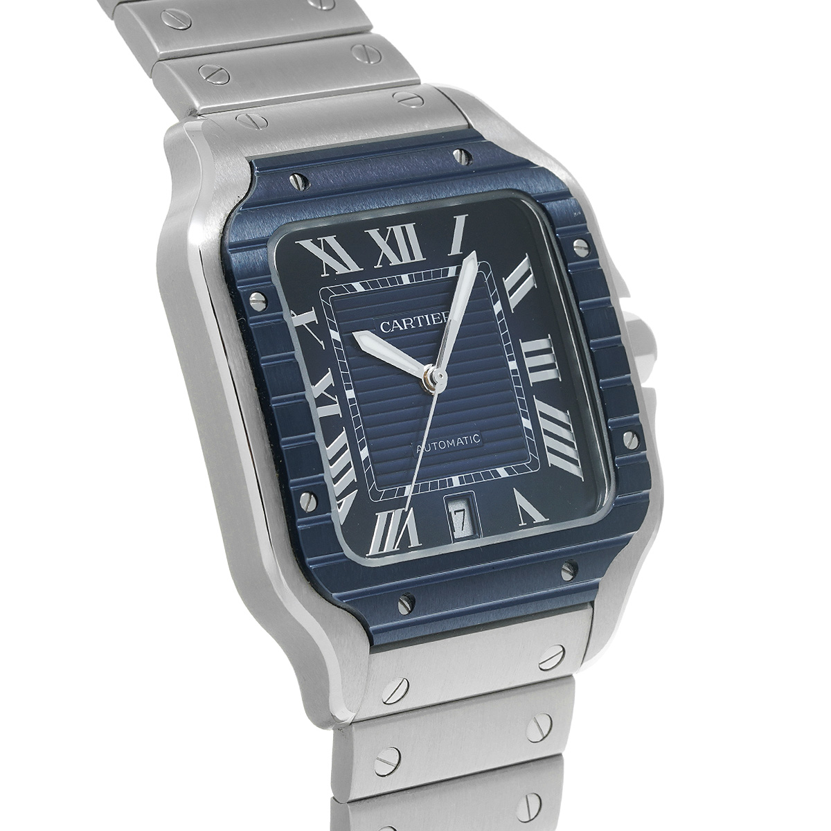 カルティエ / CARTIER サントス ドゥ カルティエ LM WSSA0048 ブルー メンズ 時計 【中古】【wristwatch】