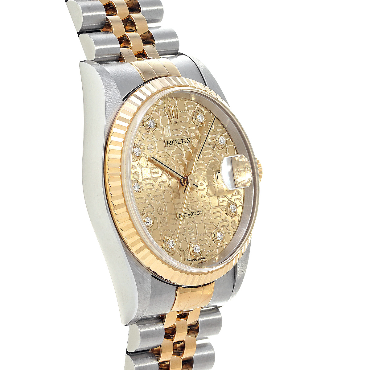 ロレックス ROLEX 16233G P番(2000年頃製造) シャンパンコンピュータ /ダイヤモンド メンズ 腕時計