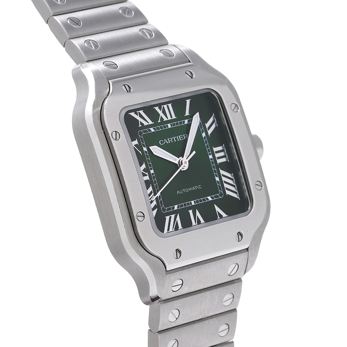 カルティエ / CARTIER サントス ドゥ カルティエ MM WSSA0061 グリーン メンズ 時計 【中古】【wristwatch】