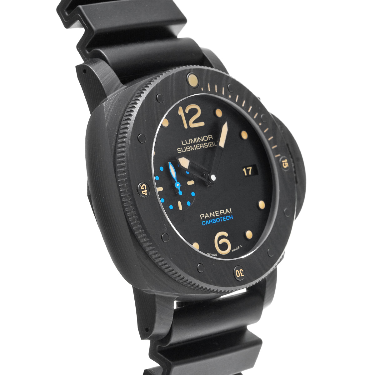 パネライ サブマーシブル カーボテック 3デイズ オートマティック PAM00616 ブラック メンズ 時計 【中古】【wristwatch】