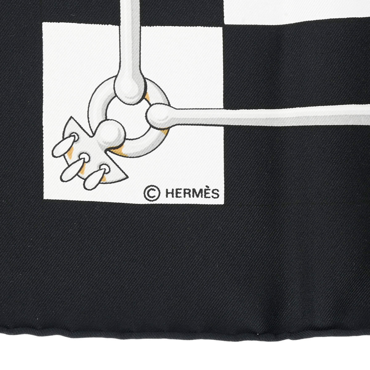 エルメス / HERMES カレ90 CLIQUETIS ブラック シルク100％ レディース 【未使用】【other】