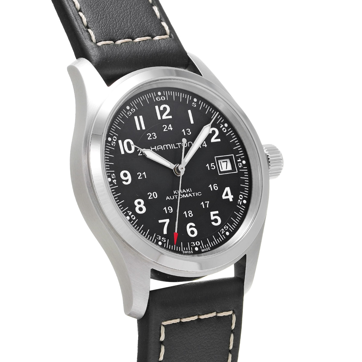 ハミルトン カーキ フィールド オート H704551 ブラック メンズ 時計 【中古】【wristwatch】