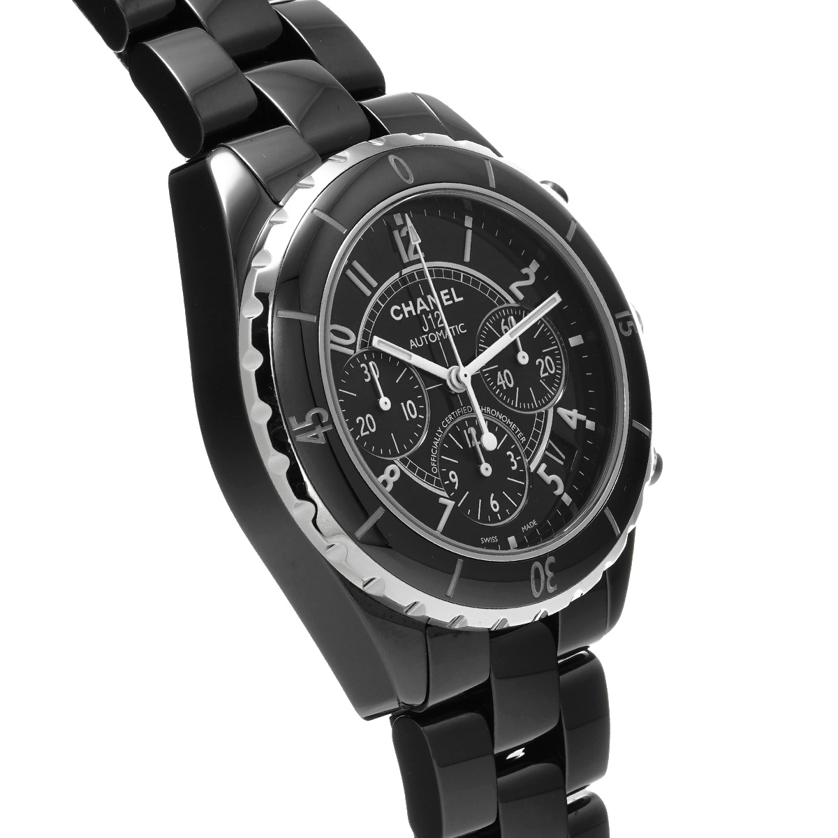 ブランド時計｜WATCHNIAN(ウォッチニアン)公式通販/旧一風騎士　シャネル　41MM　クロノグラフ　ブラックラッカー　CHANEL　J12　時計　H0940　メンズ　【中古】【wristwatch】: