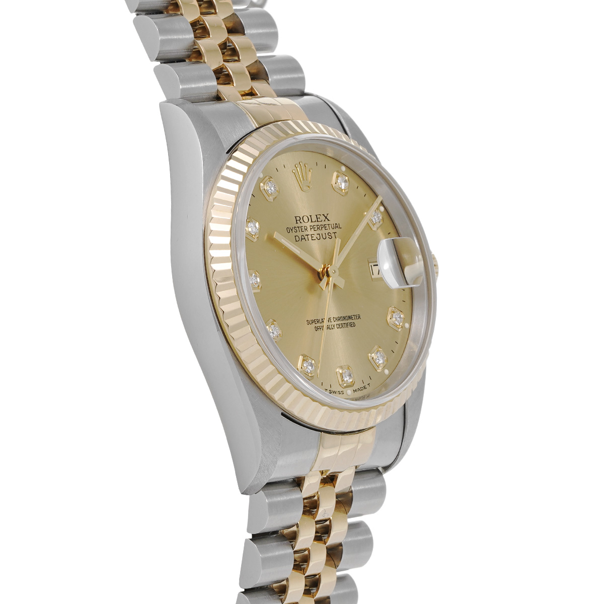 ロレックス ROLEX 16233G W番(1994年頃製造) シャンパン /ダイヤモンド メンズ 腕時計