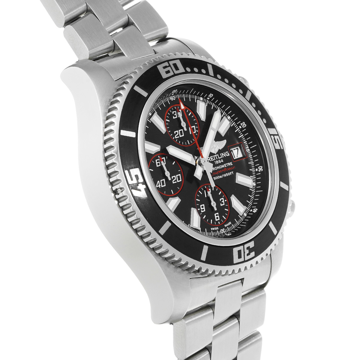 ブライトリング スーパーオーシャン クロノグラフ A1334102/BA81 ブラック メンズ 時計 【中古】【wristwatch】