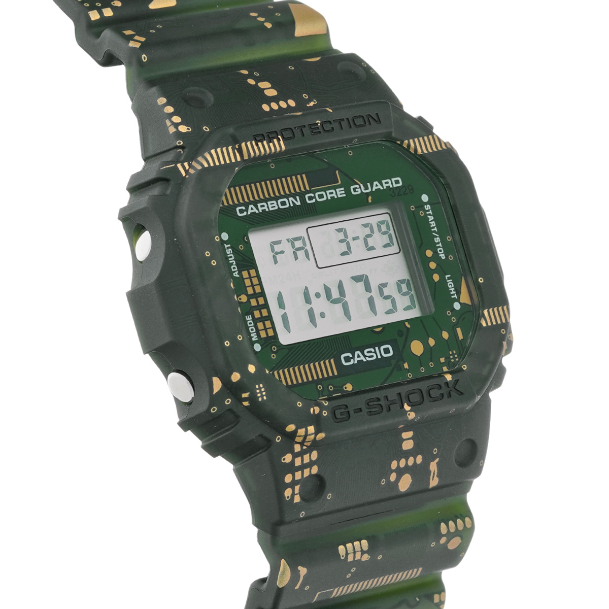 カシオ G-SHOCK 5600シリーズ DWE-5600CC-3JR ダークグリーン/カモフラージュ メンズ 時計 【中古】【wristwatch】