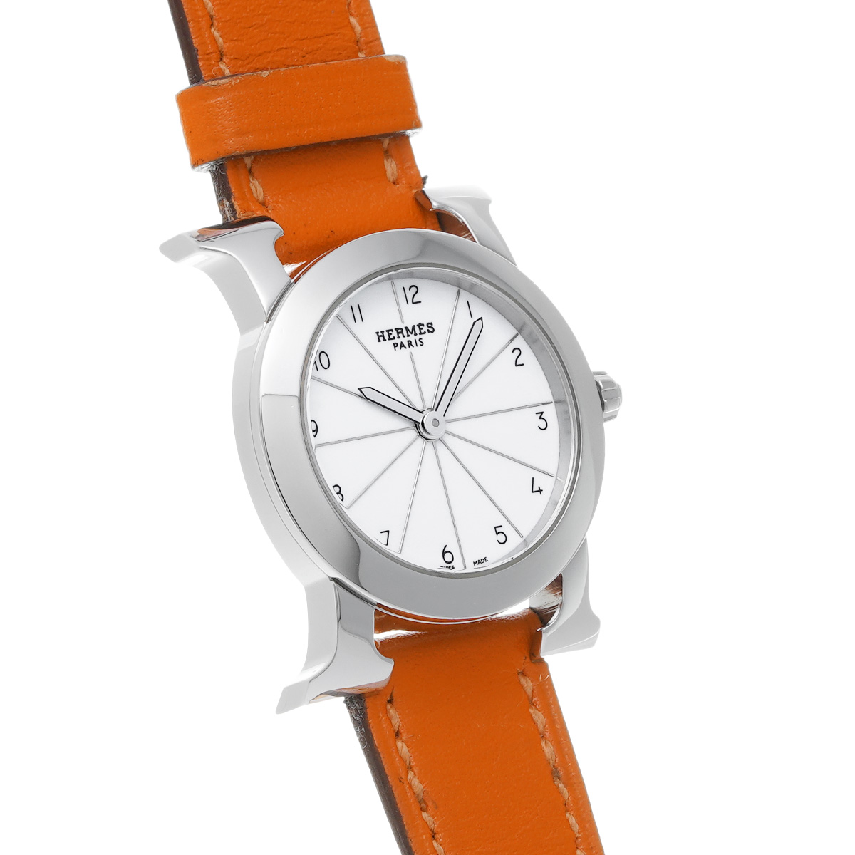 エルメス Hウォッチ ロンド HR1.210 ホワイト レディース 時計 【中古】【wristwatch】